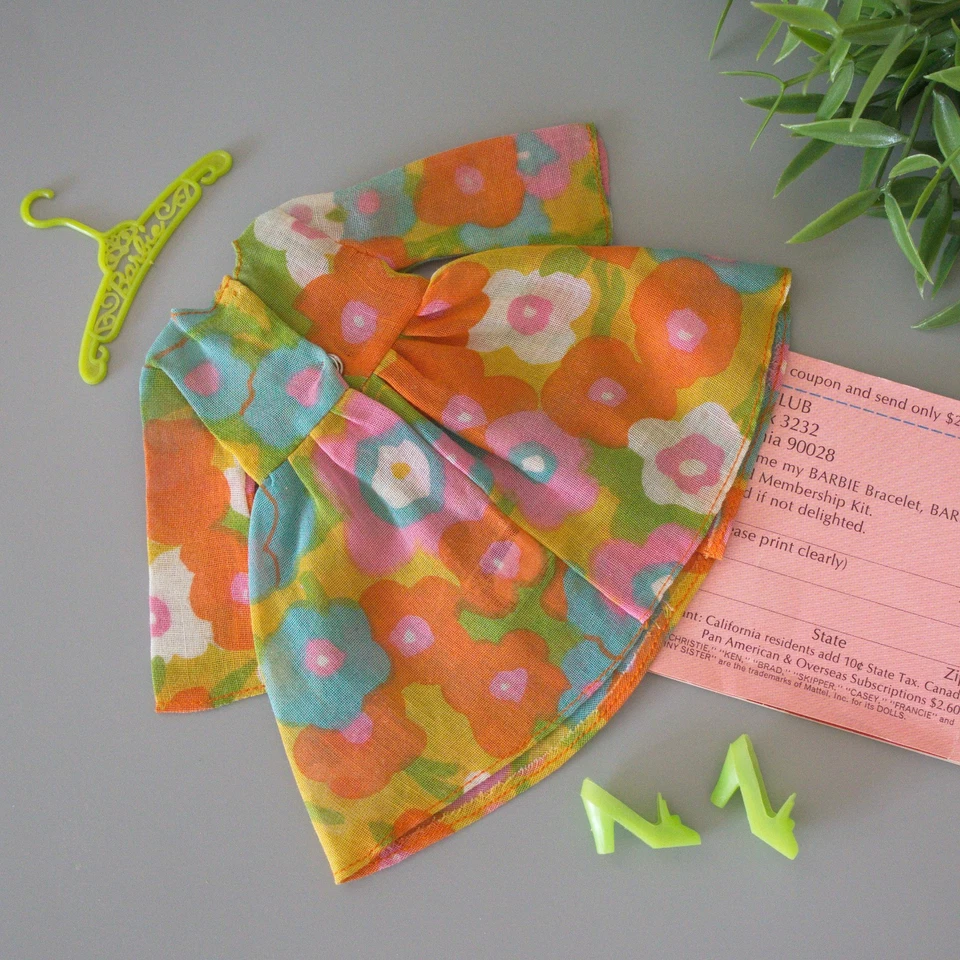 🌷Barbie Flower Wower #1453 Conjunto de Roupa Completo Vintage 1970 *ESTADO PERFEITO🌷 - Imagem 4 de 4