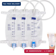 3 Pcs Catheter Bags,Premium Easy-Tap Leg Bag Urinary Drainage Bag 500ml Leg Ba
