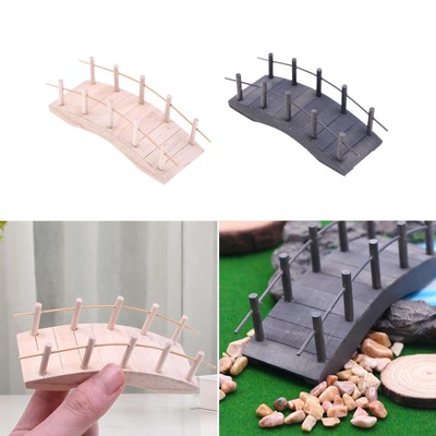 Miniatur Holzbogen Brücke Ornament DIY Versorgung Micro Landschaftsbau Bogen Holz