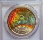 1896 Morgan Silver Dollar, PCGS, MS 66, Toned
