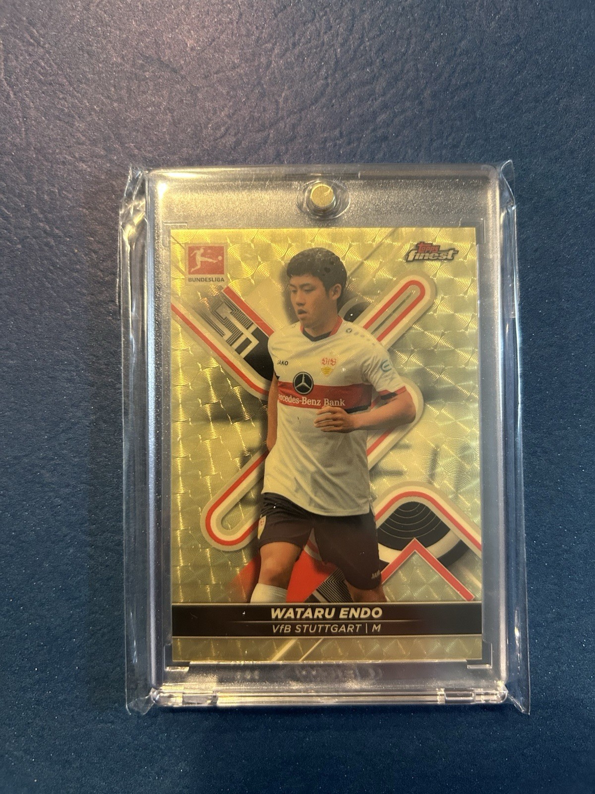 Wataru Endo 2021-22 Topps Finest Superfractor # 1/1 SP Stuttgart Liverpool view 1