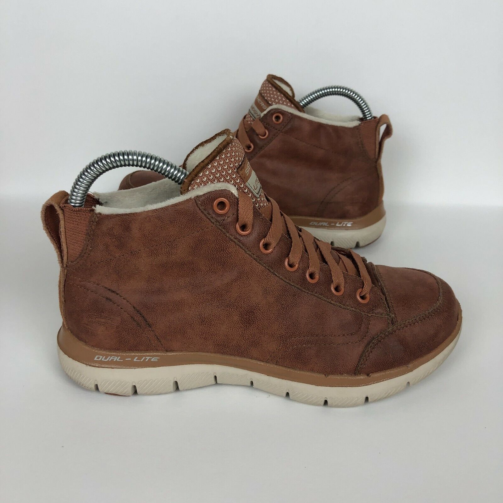 Skechers Flex Appeal 2.0 Lined Warm Wishes Sneaker Shoe Brown Womens Size eBay