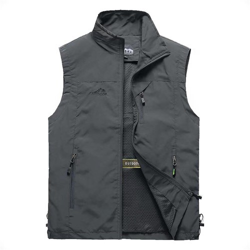 Herren Netzfutter Leger Reißverschluss Weste Weste Jacke Ärmellos Mantel Sport Tops - Bild 3 von 20