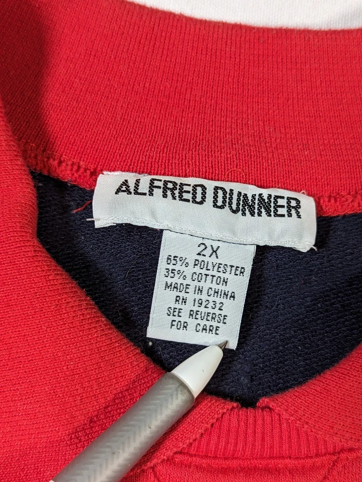 De Colección Alfred Dunner 2XL Cuello Cosido Pullover Sudadera Navegación Náutica Foto 3 de 4