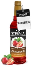 Syruvia Strawberry Syrup 25.4 fl oz, Premium Flavoring for Beverages & More