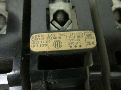 ITE QP3-B020 CIRCUIT BREAKER 20AMP 3POLE