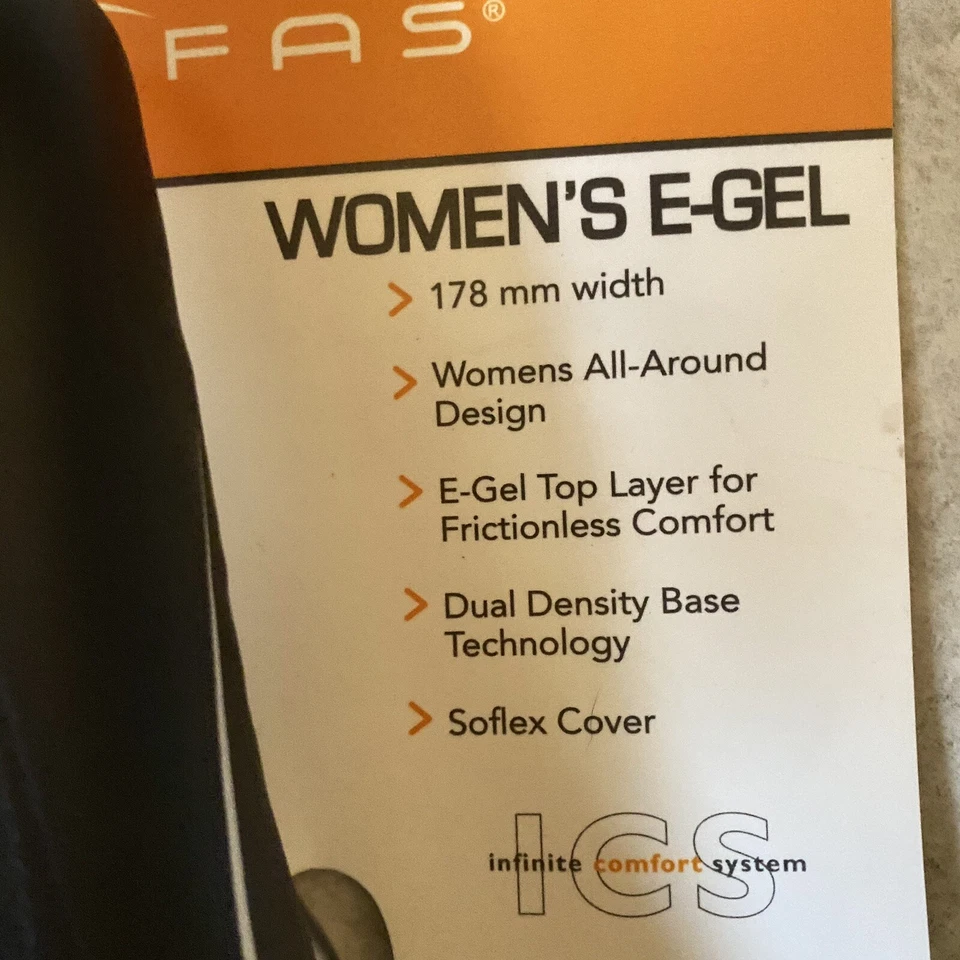 Asiento de bicicleta de gel para mujer Serfas E-Gel ICS 178 mm de ancho 11”x7” Foto 4 de 4