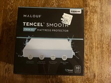 Malouf Tencel Smooth Mattress Protector Pad Waterproof/Hypoallergenic Twin XL.