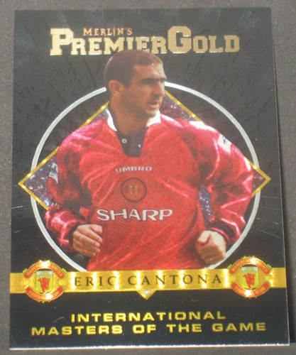 Eric Cantona - International Masters of the Game #M08 1996 Merlin's Premier Gold card