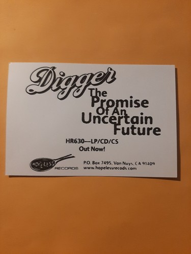 Vintage DIGGER 1998 promo sticker Pennsylvania pop punk hopeless records - Bild 3 von 11