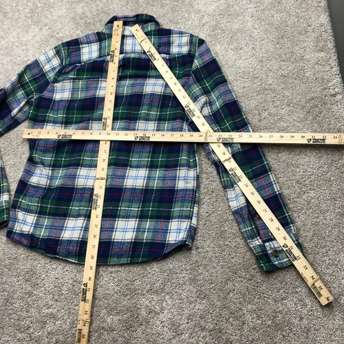Vintage Abercrombie Fitch Flanell kariert Oxford Herren Medium Hemd grün dick - Bild 7 von 8