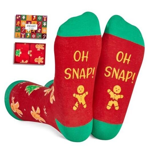 Christmas Gifts Stocking Socks For Men Women - Gingerbread Secret Santa Socks
