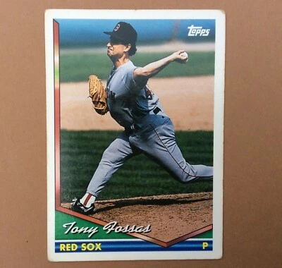 1994 TOPPS Carte BASEBALL n° 378 TONY FOSSAS RED SOX Trading Card - Photo 1/2