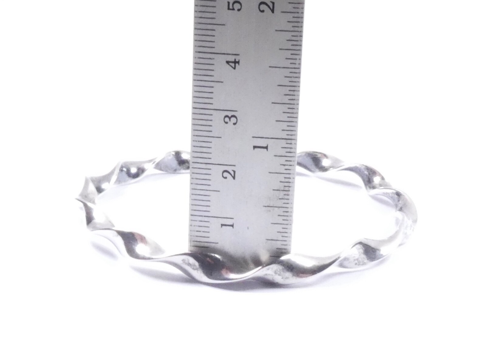 Weave Bangle Bracelet Pull On Solid 925 Sterling … - image 7