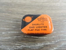 Shurlite Gas Lighter Flat File Type No.1001x Tin w/3 Pcs