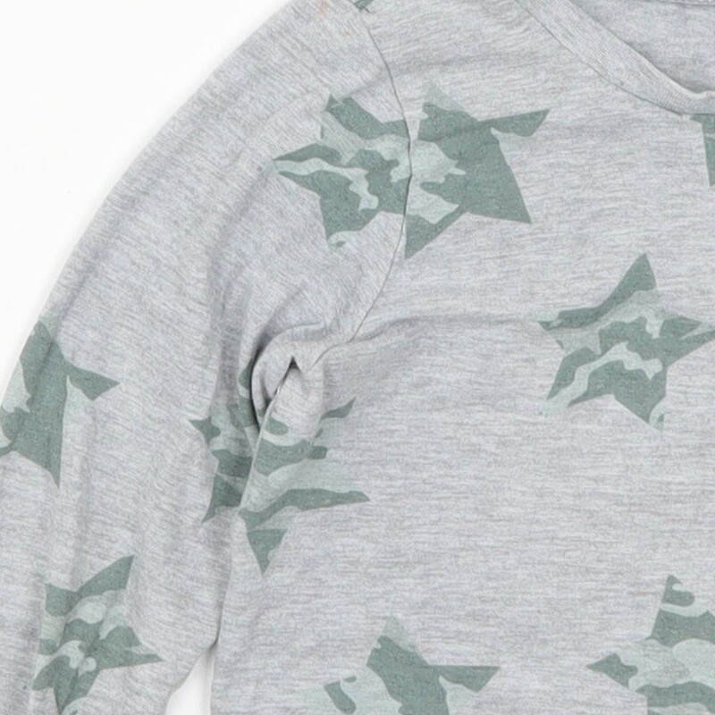 George Boys Grey Cotton Blend Pyjama Top Size 4-5 Years Stars image 8