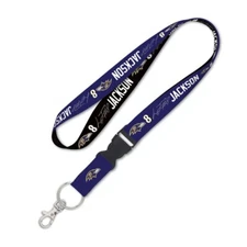 LAMAR JACKSON #8 BALTIMORE RAVENS LANYARD DETACHABLE BUCKLE NEW WINCRAFT 👀