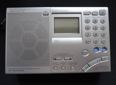 Sony ICF-SW7600GR AM/FM Radio FM Stereo/SW/MW/LW PLL Synthesized 