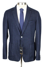 Hugo Boss Sport Coat 40 R 50 EU Mens Hanry Slim Fit Navy Wool Polyester Blazer