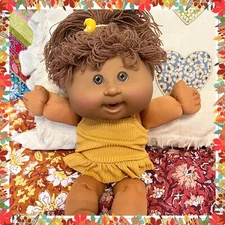 Smiley Cabbage Patch Kids Doll Play Along Jakks Baby Girl AA Dark Skin