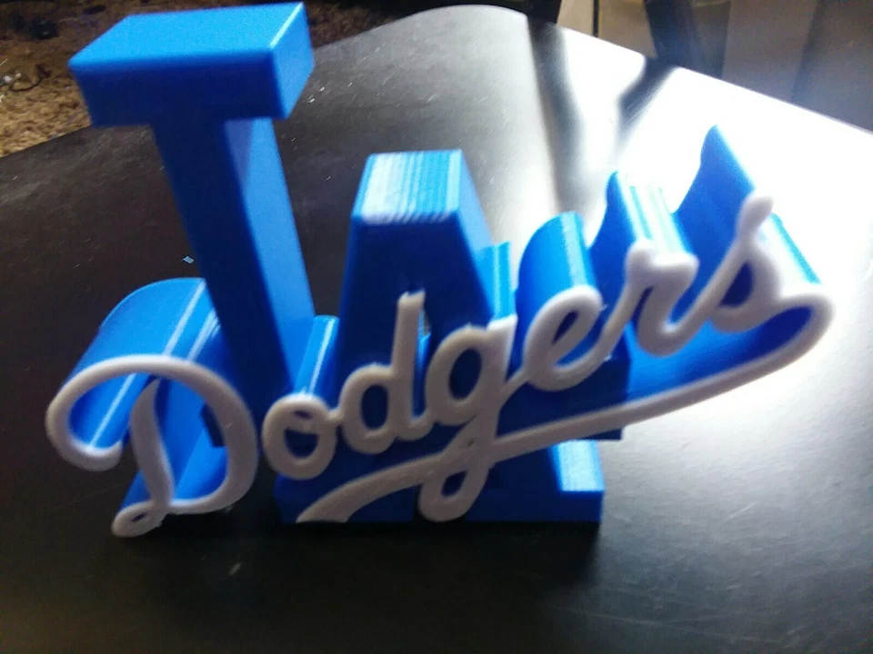 LOS ANGELES DODGERS LOGO DECAL SIGN MLB BASEBALL MAN CAVE-3D printed 5"×7"×1" - Image 4 of 4