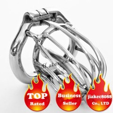 Stainless Steel Stealth Lock Male Chastity Device Cage Peni Lock Rings Binding