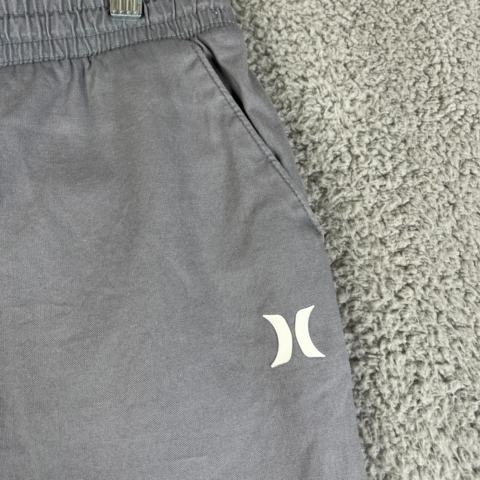 Pantalones de chándal Hurley para niños 18 grises chinos cónicos cintura elástica cordón informales Foto 2 de 4