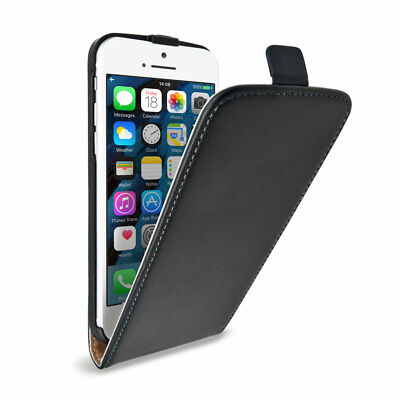 UK Luxus Echt Echtleder Flip Case Hülle für Apple iPhone 7 Plus / 8 Plus