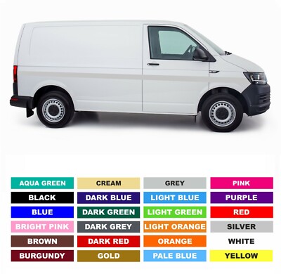 white van with blue stripe