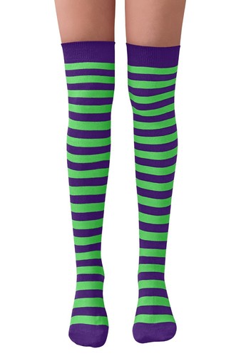Girls Over The Knee Stripy Stripey Striped Socks Cotton Rich UK Size 4-5.5 - Picture 83 of 104