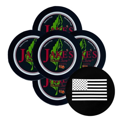 Jake's Mint Herbal Chew Cranberry 5 Cans & DC Crafts Can Cover