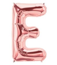 Foil Ballon 14 inch Rose Gold Letter 3 pack 6 each letters E, G, I