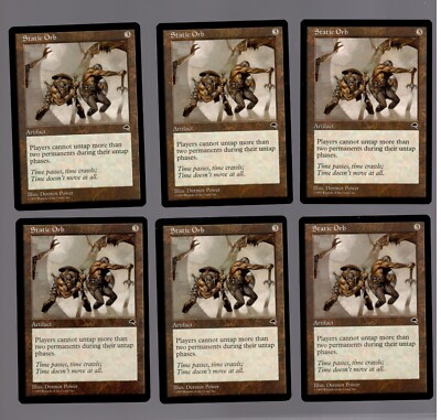 1X Static Orb Tempest NM Artifact Rare MAGIC GATHERING CARD