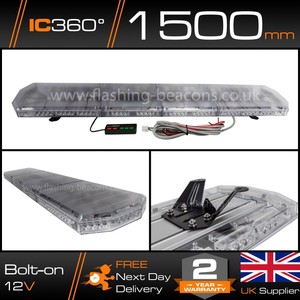 150cm 1500mm 1.5m 59/" LED Amber Light Bar Strobe Beacon Recovery Warning