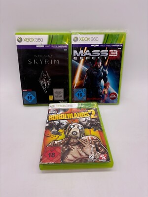 Microsoft Xbox 360 Skyrim/ Mass Effect 3/ Borderlands 2 in OVP