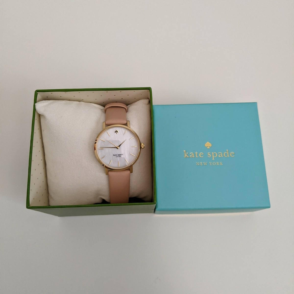 NEW Kate Spade Womens Watch Metro Pink Gold SS Case Vachetta