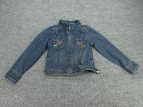 Rocawear Jacket Girls XL Blue Full Zip Long Sleeve Denim Jacket Youth XL Stretch - Picture 1 of 11