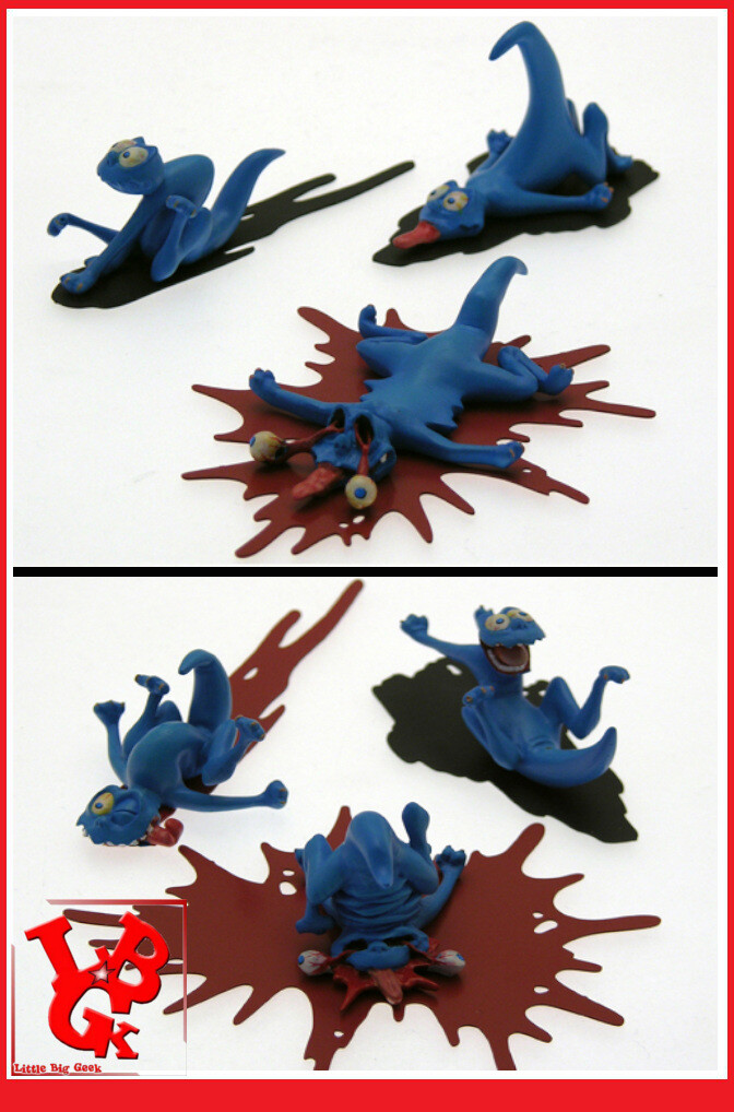 Photo 1 - Lot 2x Packs de 3 SCHFOUMPFS Statue Attakus Troll Troy Mourier Lanfeust # NEUF #