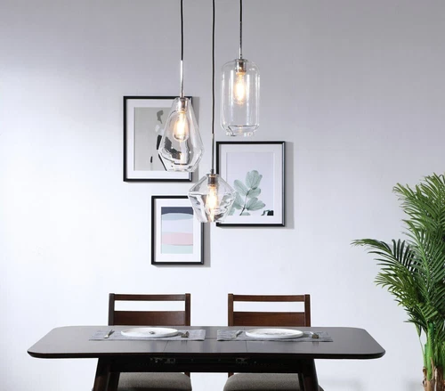 Chrome Pendant 3 Light Kitchen Island Modern Chandelier Dining Room Lighting - Picture 3 of 12