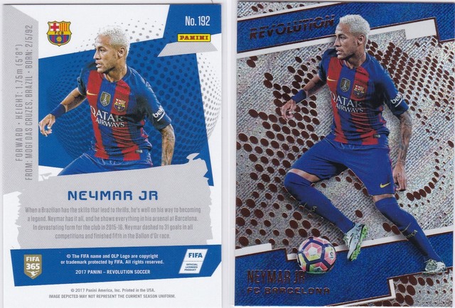 2017 Panini Revolution Soccer #192 - Neymar Jr - FC Barcelona PACKFRISCH