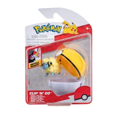 PKW3137 - Clip 'n'Go Pok Balls - Voltilamm & Level Ball, Official Pokball with 5