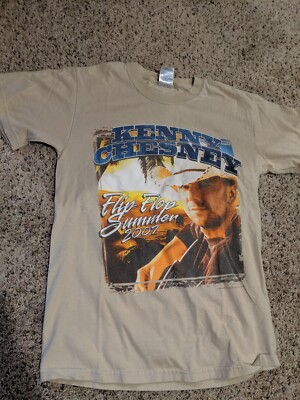KENNY CHESNEY 2007 Flip Flop Summer Concert Tour 2 sided T-Shirt