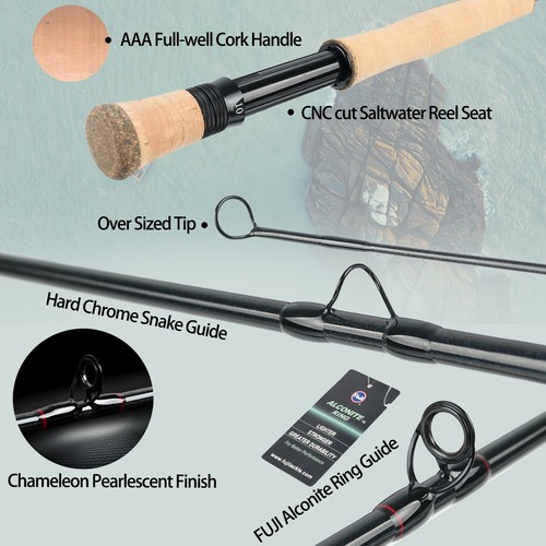 Maxcatch Saltwater Fly Fishing Rod 7/8/9/10/12wt 9ft Graphite IM10 Fast Action - Picture 5 of 7