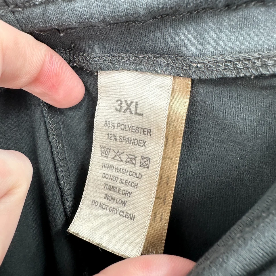 Pantalones de salón Yelete para mujer 3XL grises elásticos pierna ancha cordón Lagenlook Foto 4 de 4