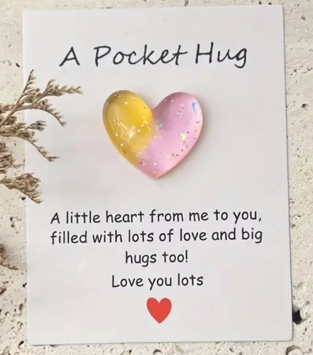 Pocket Hug Heart Keepsake For Loved Ones Gift Little Heart Pocket Hug - Picture 4 of 4