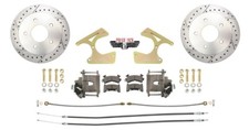 1963-1987 Chevy C10 Rear Disc Brake Kit,  Drilled & Slotted 5 Lug Bolt Pattern