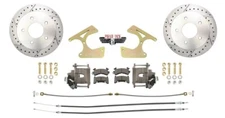 1963-1987 Chevy C10 Rear Disc Brake Kit,  Drilled & Slotted 5 Lug Bolt Pattern