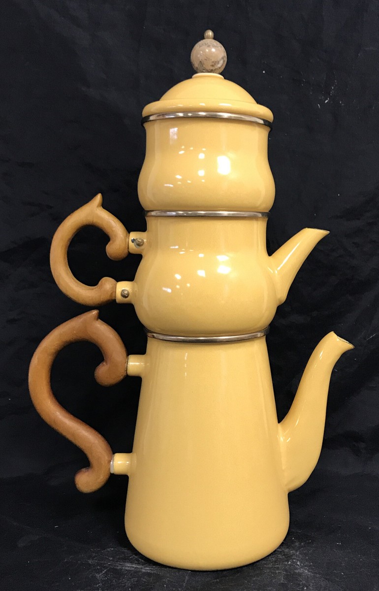 RARE! Victoria & Richard MacKenzie Childs Yellow Gold Enamel