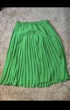 Retro Holiday Green Knee Length Skirt - Vintage 1970s-80s