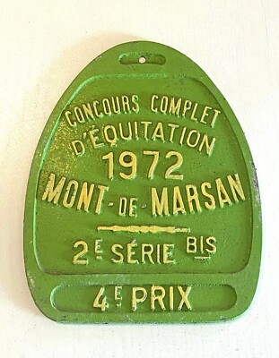 CHEVAUX PLAQUE CONCOURS HIPPIQUE touristes Lyonnais 5er Prix